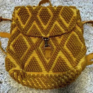 GORGEOUS mustard yellow panache apparel backpack purse